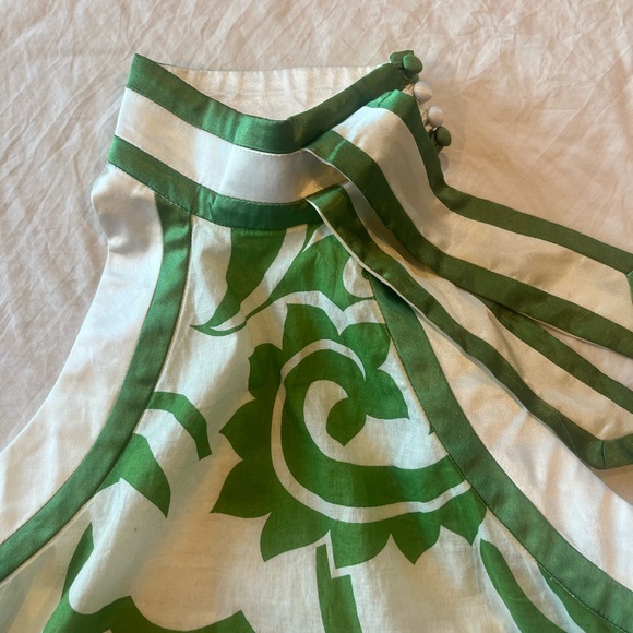 Rare! Vtg Sleeveless high Collar top with satin accents - Picture 8 of 8